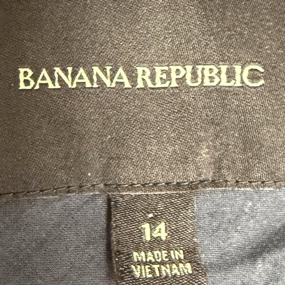 EUC Women's BANANA REPBULIC One-Button Linen Blazer Chambray | Size 14 - Picture 7 of 10